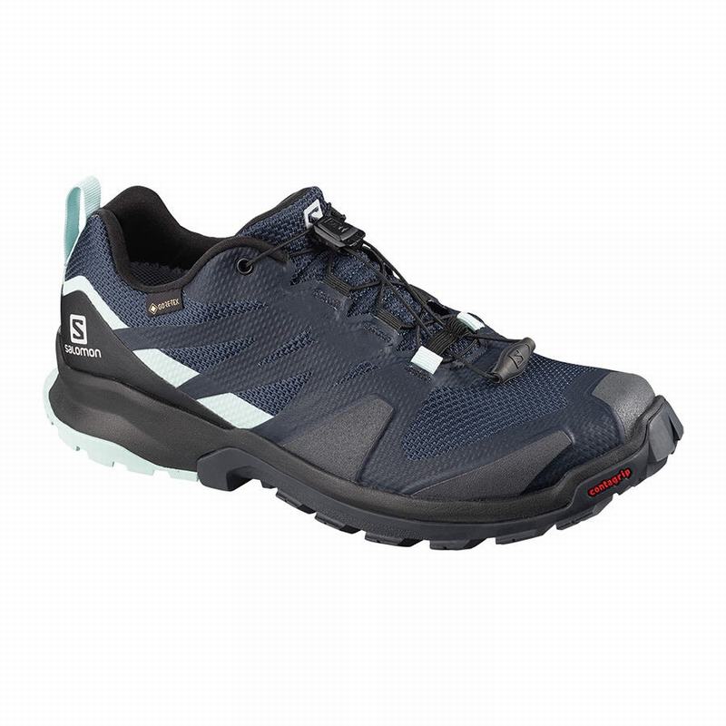 Chaussures De Trail Running Salomon Femme Bleu Marine / Noir - Salomon XA ROGG GTX W - France (0849-